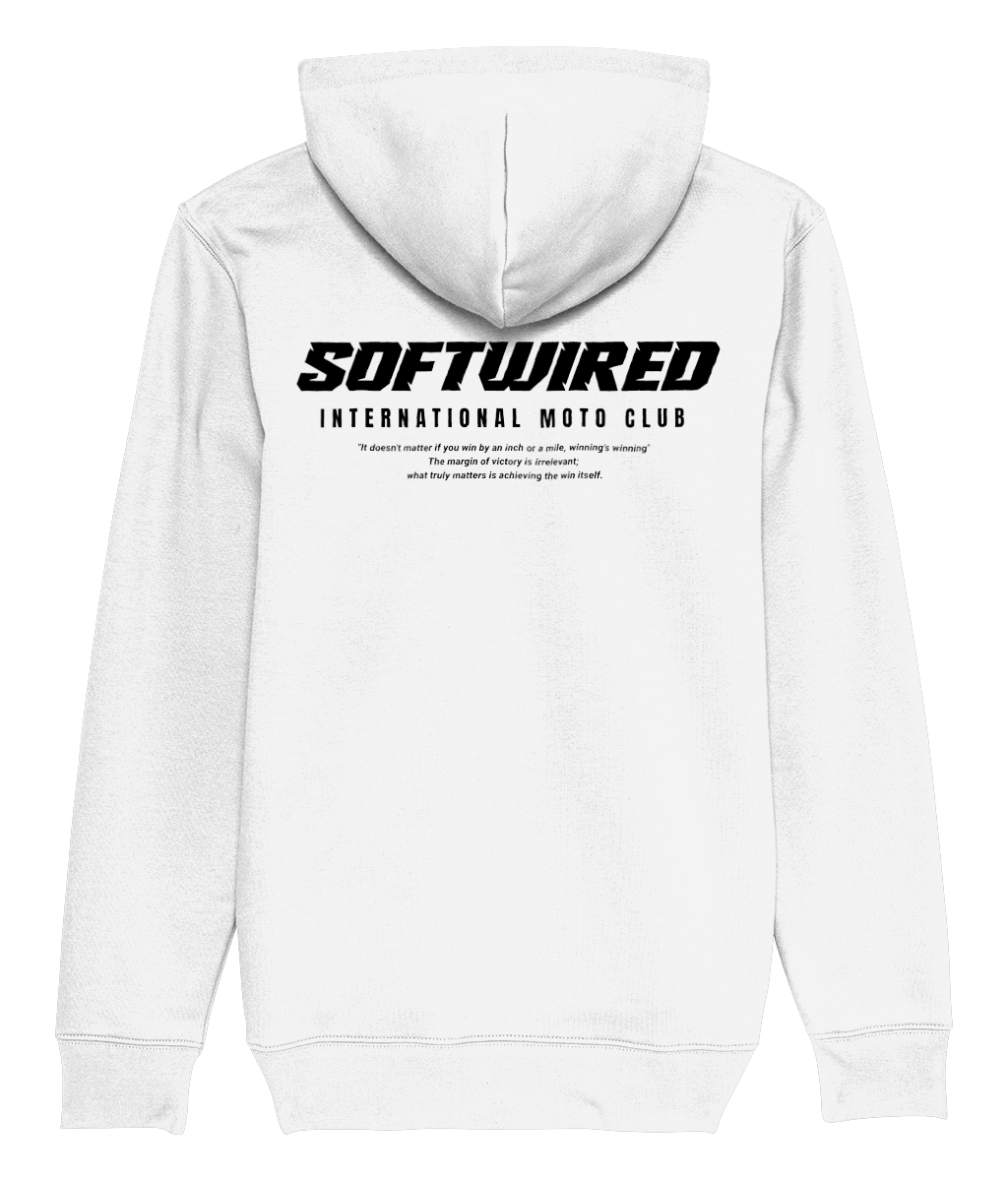 Back Side OF A SOFTWIRED HOODIE LOGO